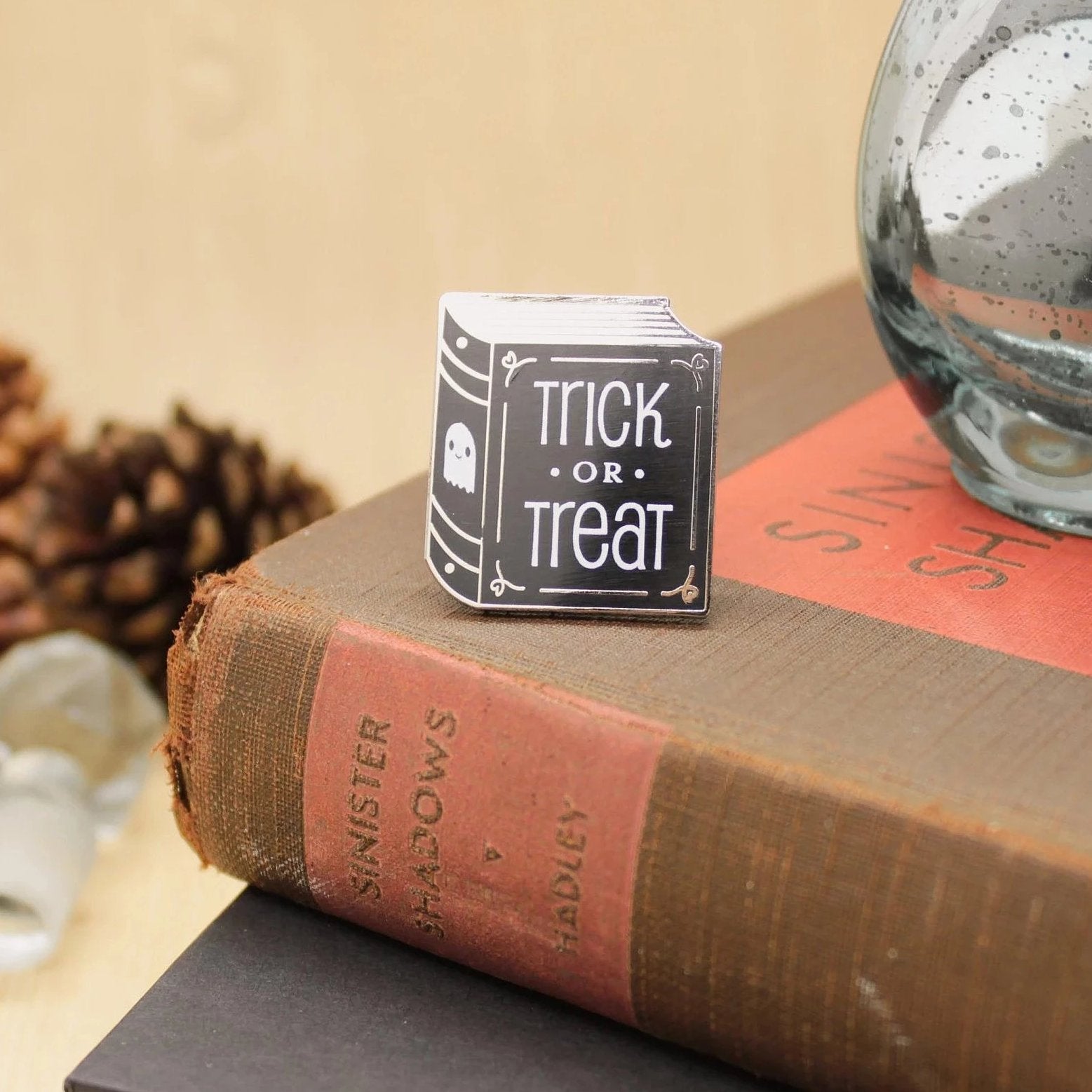 Trick or Treat halloween season kawaii ghost enamel pin