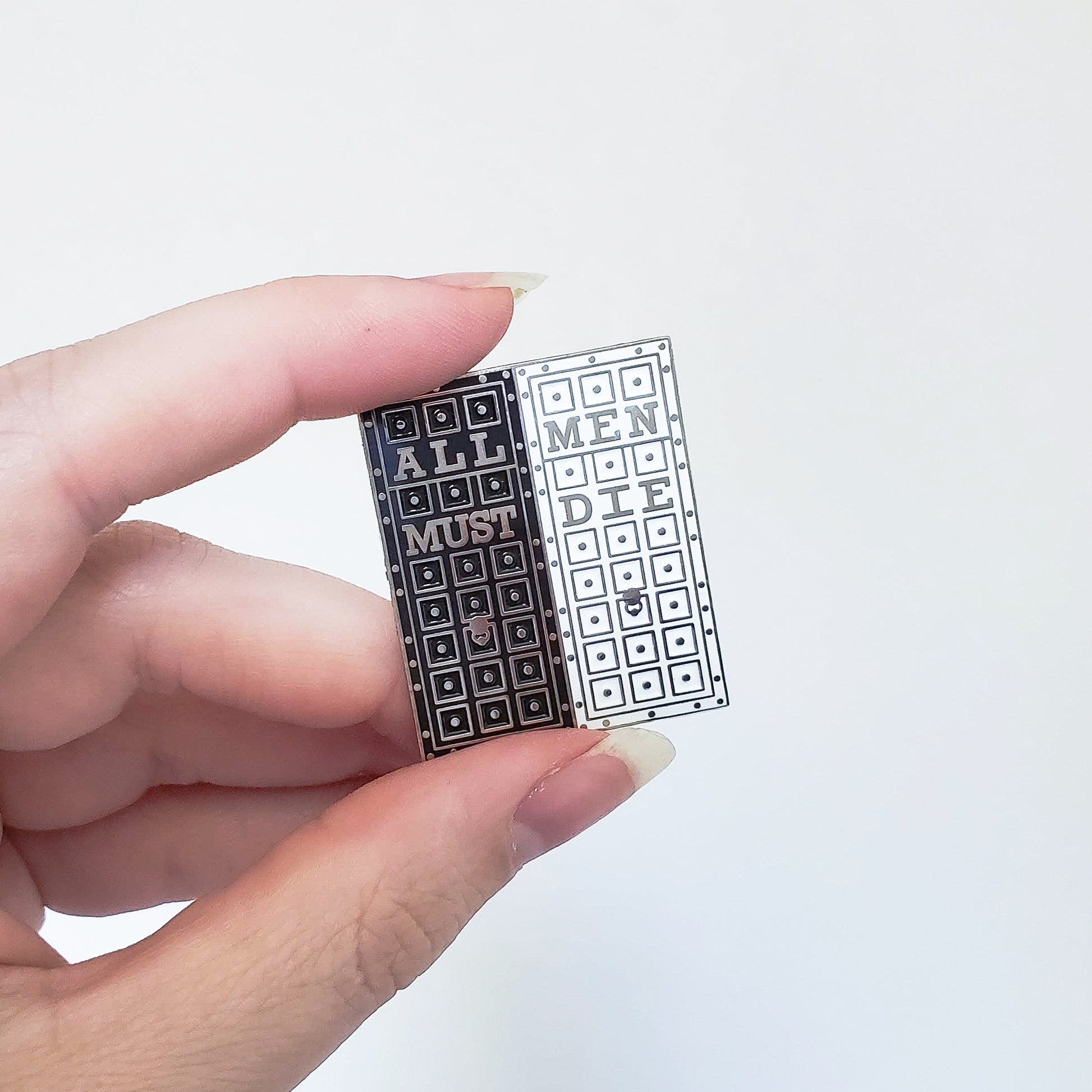 Arya game of thrones house of black and white door all men must die enamel pin