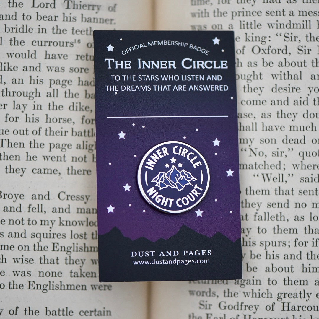 Inner circle night court member a court of mist and fury mountain enamel pin